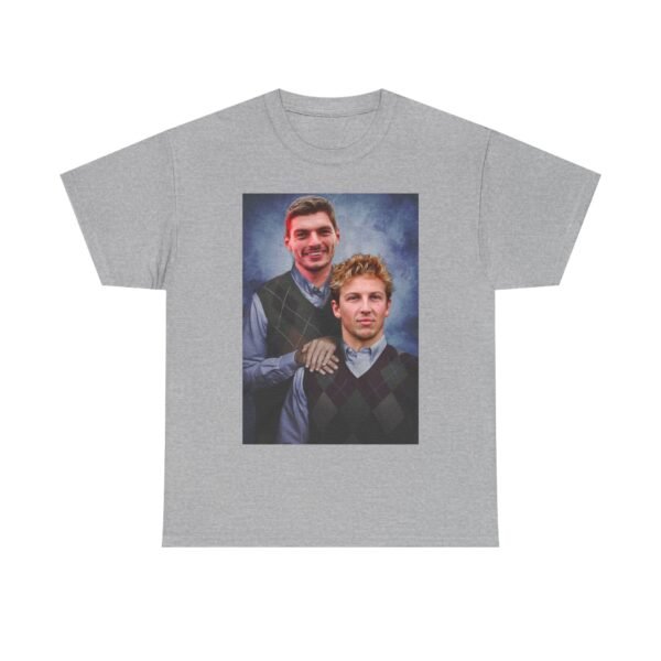 Max Verstappen & Liam Lawson Step Brothers T-Shirt | Red Bull Racing Duo | Funny F1 Fan Tee | Formula 1 Gift Funny Unisex Heavy Cotton Tee - Image 21