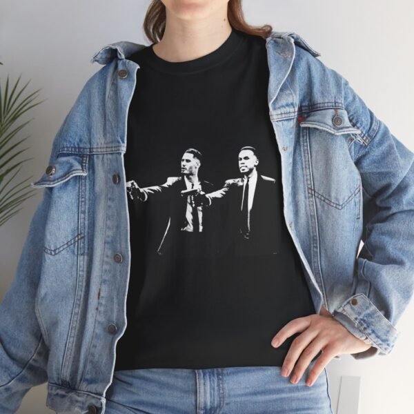 William Saliba and Gabriel Magalhães Pulp Fiction Style T-Shirt |  Arsenal FC Shirt | The Gunners | Saliba arsenal |Unisex Heavy Cotton Tee - Image 11