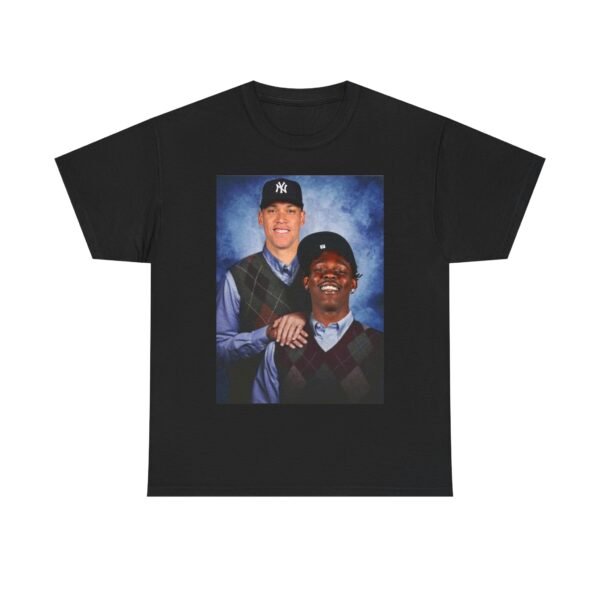 Jazz Chisholm & Aaron Judge Step Brothers T-Shirt | New York Yankees and Marlins Fan Shirt | Funny Baseball Duo Tee | MLB Gift Shirt - Image 16