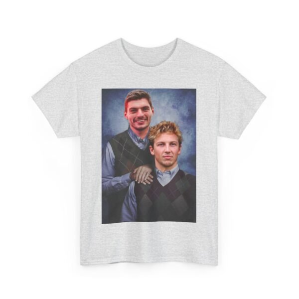 Max Verstappen & Liam Lawson Step Brothers T-Shirt | Red Bull Racing Duo | Funny F1 Fan Tee | Formula 1 Gift Funny Unisex Heavy Cotton Tee - Image 13