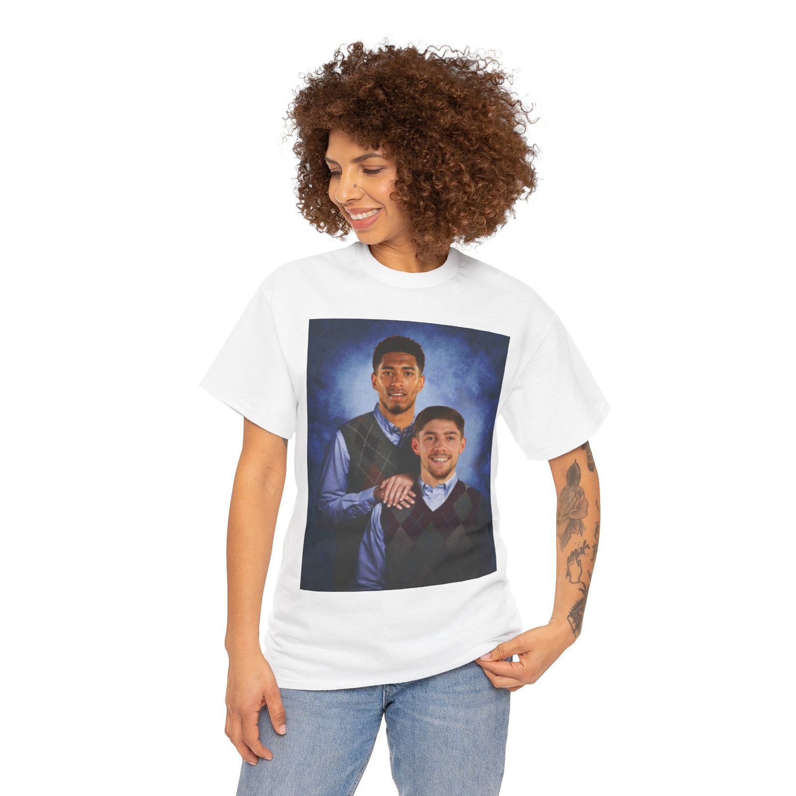 Real Madrid T-Shirt – Jude Bellingham & Valverde Step Brothers Duo – Vintage Madridista Fan Tee - Image 5