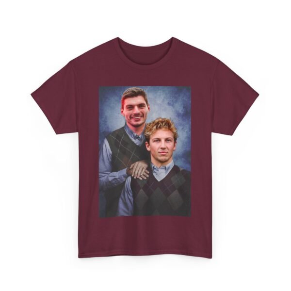 Max Verstappen & Liam Lawson Step Brothers T-Shirt | Red Bull Racing Duo | Funny F1 Fan Tee | Formula 1 Gift Funny Unisex Heavy Cotton Tee - Image 33