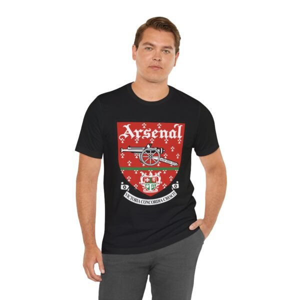 Arsenal Vintage Logo Sweatshirt | Retro Arsenal FC Shirt | Classic Gunners | Gift for Football Supporters Unisex Jersey Short Sleeve Tee - Image 14