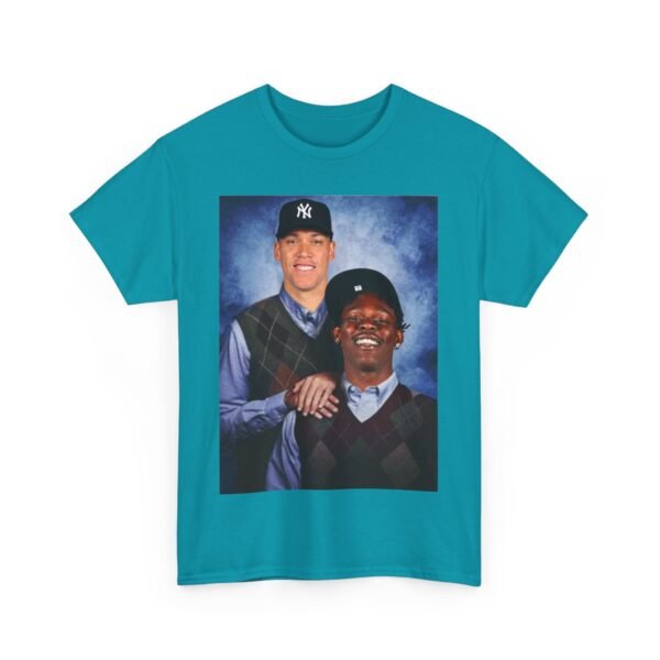 Jazz Chisholm & Aaron Judge Step Brothers T-Shirt | New York Yankees and Marlins Fan Shirt | Funny Baseball Duo Tee | MLB Gift Shirt - Image 23