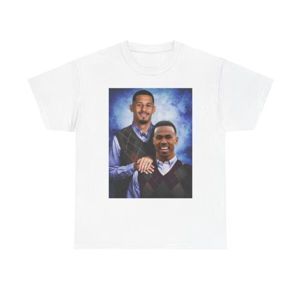 Gabriel & William Saliba T-Shirt | Arsenal FC Shirt | Step brother Shirt |  Unisex Heavy Cotton Tee | Arsenal Football | Arsenal Gift - Image 8