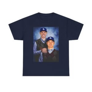 Alternative view of Freddie Freeman & Shohei Ohtani Step Brothers T-Shirt | LA Dodgers Baseball Tee | Funny MLB Duo Shirt | Dodgers Fan Gift Shirt