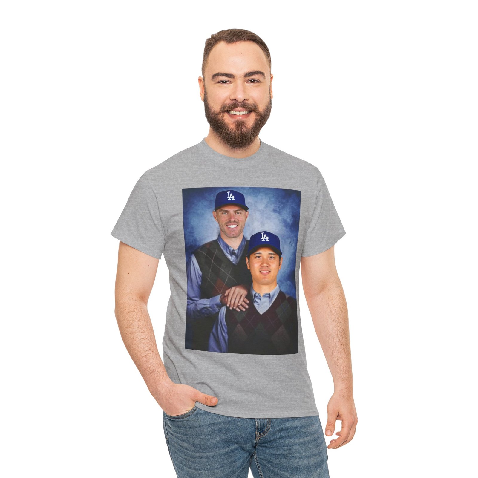 Freddie Freeman & Shohei Ohtani Step Brothers T-Shirt | LA Dodgers Baseball Tee | Funny MLB Duo Shirt | Dodgers Fan Gift Shirt - Image 24