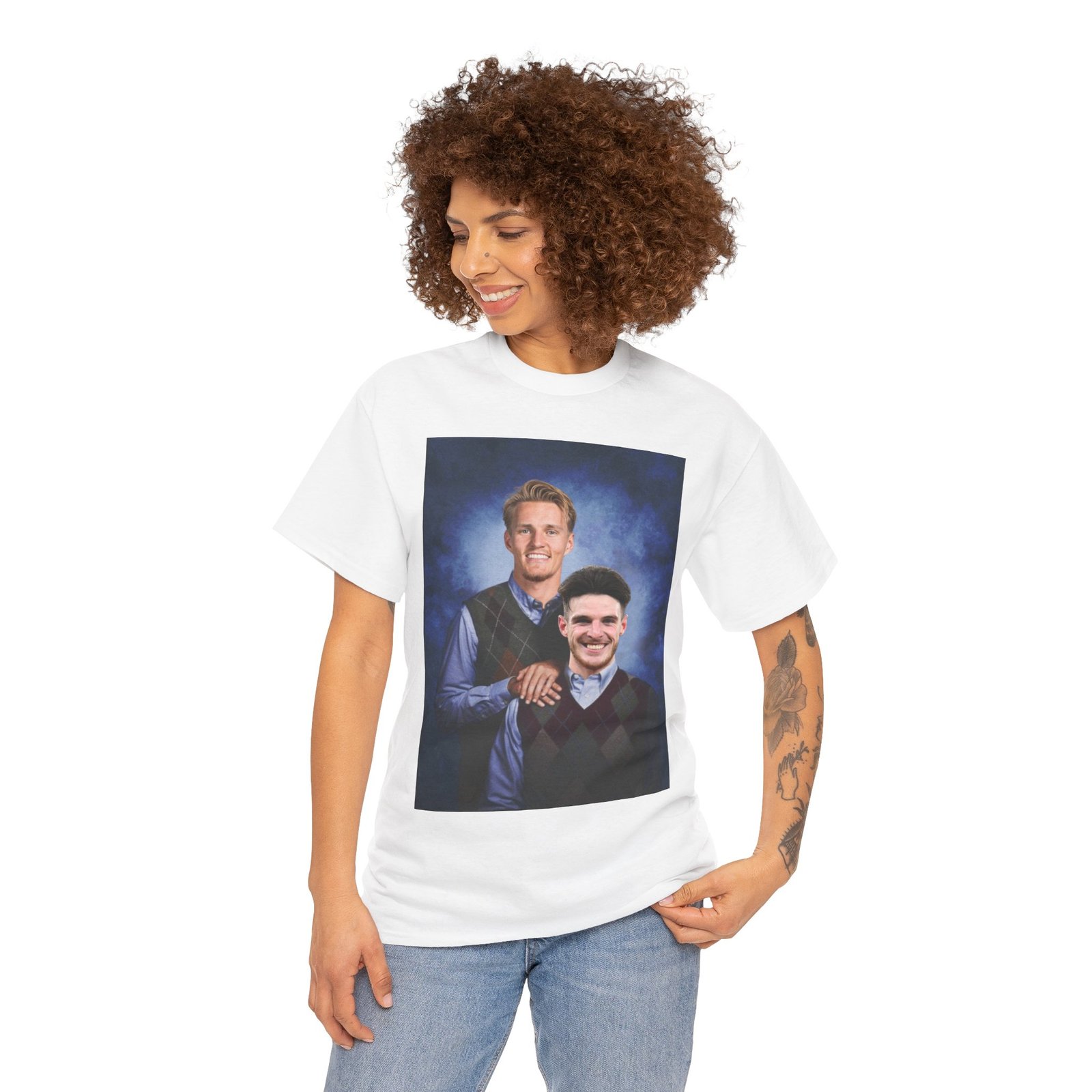Declan Rice & Odegaard Step Brothers T-Shirt | Arsenal Football Duo Tee | Funny Gunners Fan Gift | Arsenal Merch Funny Unisex Heavy Cotton - Image 9