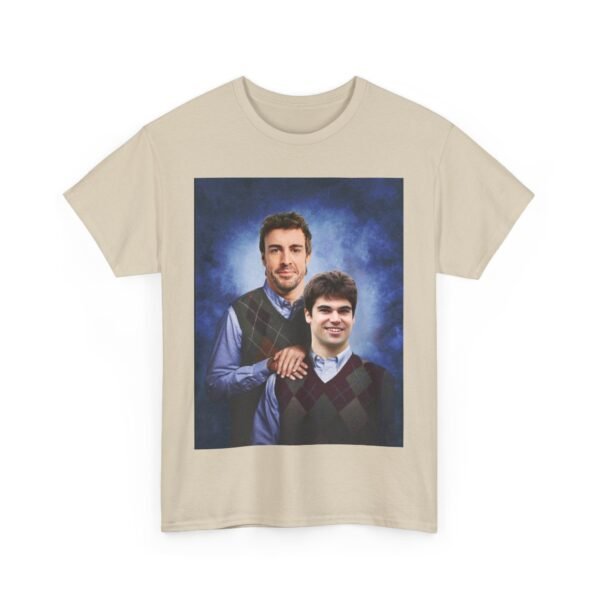 Fernando & Lance Step Brothers T-Shirt | Aston Racing Duo | Funny F1 Fan Tee | Formula Gift Unisex Heavy Cotton Tee - Image 6