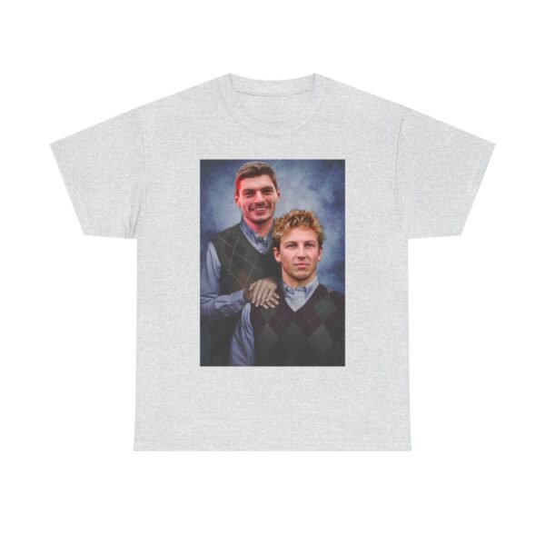 Max Verstappen & Liam Lawson Step Brothers T-Shirt | Red Bull Racing Duo | Funny F1 Fan Tee | Formula 1 Gift Funny Unisex Heavy Cotton Tee - Image 11