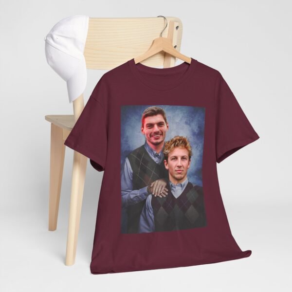 Max Verstappen & Liam Lawson Step Brothers T-Shirt | Red Bull Racing Duo | Funny F1 Fan Tee | Formula 1 Gift Funny Unisex Heavy Cotton Tee - Image 35
