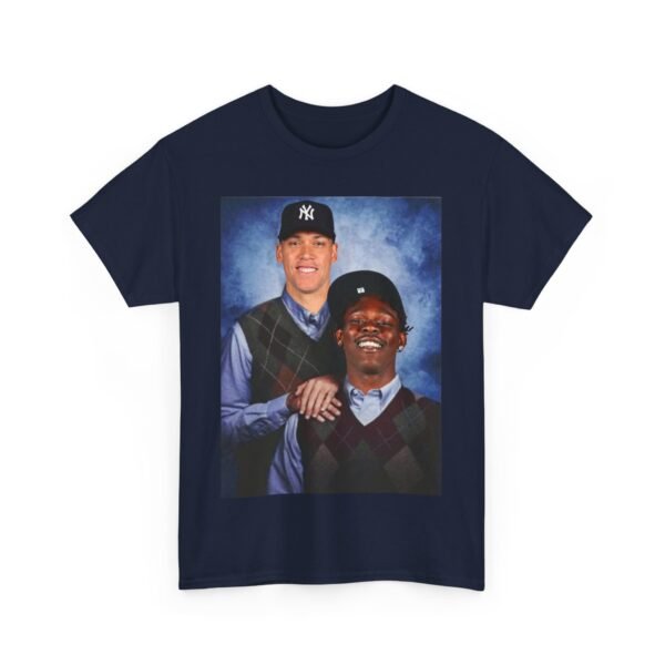Jazz Chisholm & Aaron Judge Step Brothers T-Shirt | New York Yankees and Marlins Fan Shirt | Funny Baseball Duo Tee | MLB Gift Shirt - Image 28