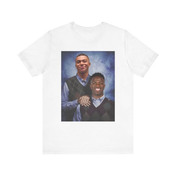 Mbappé & Vinicius Jr T-Shirt | Real madrid Gift | Mbappé Apparel | Vinícius Football Shirt Unisex Jersey Short Sleeve Tee - Image 5