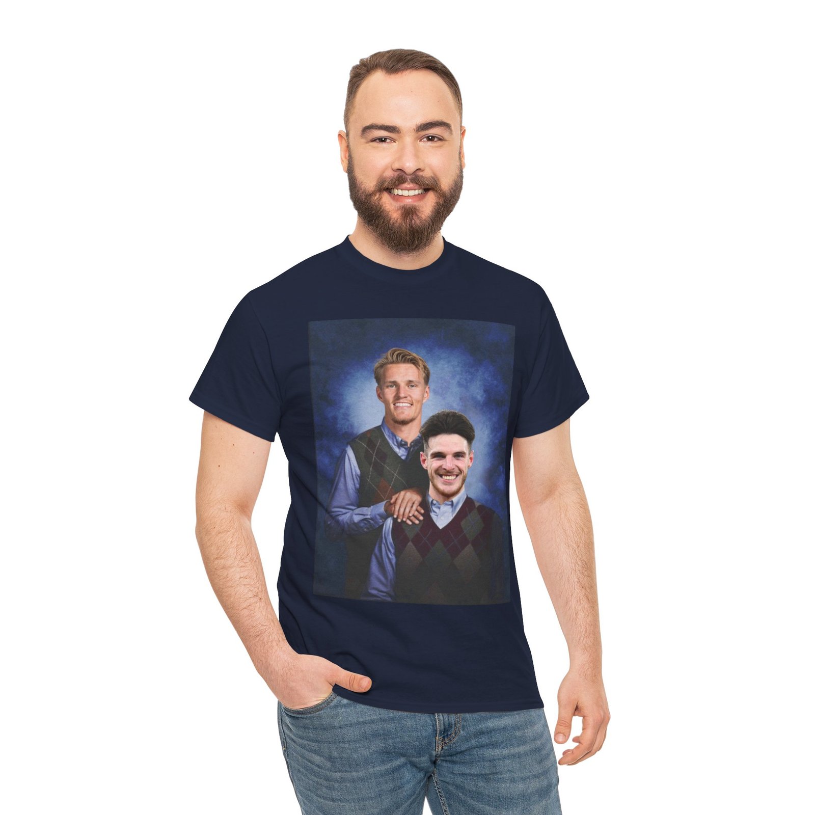 Declan Rice & Odegaard Step Brothers T-Shirt | Arsenal Football Duo Tee | Funny Gunners Fan Gift | Arsenal Merch Funny Unisex Heavy Cotton - Image 5