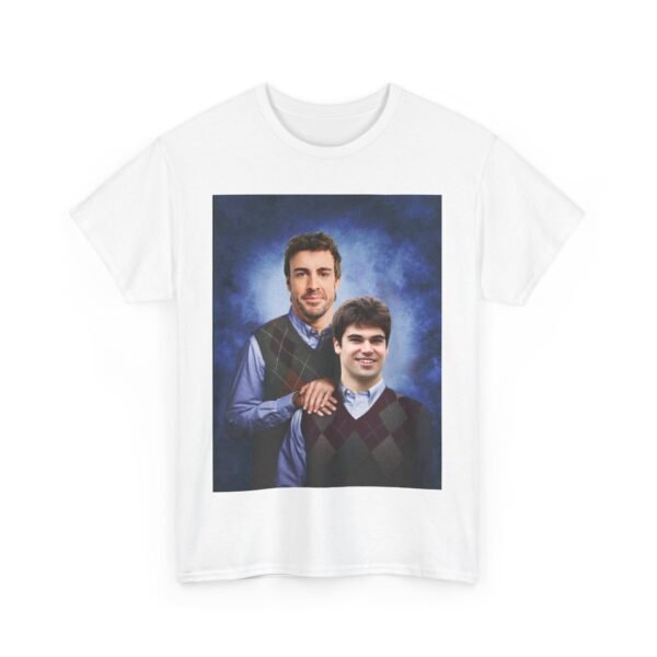 Fernando & Lance Step Brothers T-Shirt | Aston Racing Duo | Funny F1 Fan Tee | Formula Gift Unisex Heavy Cotton Tee - Image 3