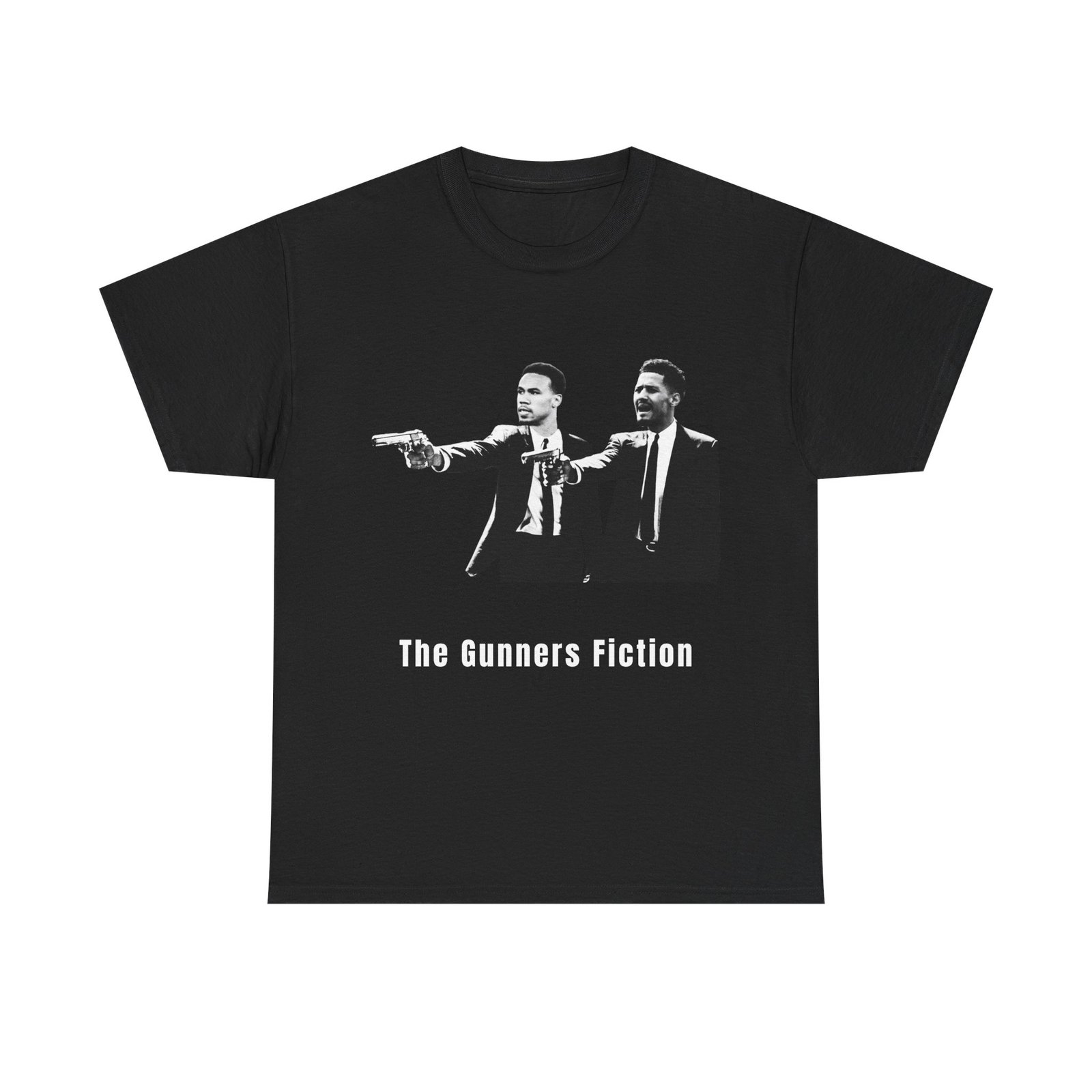 William Saliba and Gabriel Magalhães Shirt | Arsenal FC Shirt | The Gunners | Saliba arsenal Unisex Heavy Cotton Tee, pulp fiction style - Image 2
