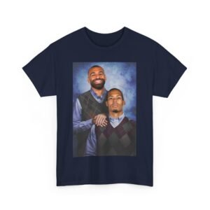 Mohamed Salah & Virgil van Dijk Step Brothers T-Shirt | Liverpool Vintage Jersey Shirt | Anfield Football Duo | Soccer Fan Gift