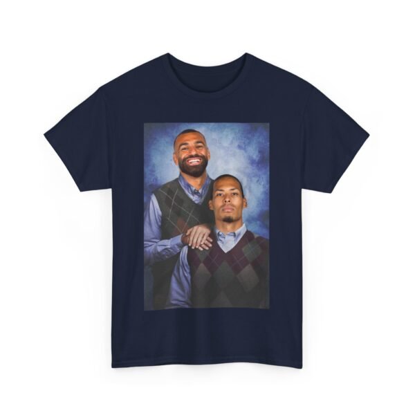 Mohamed Salah & Virgil van Dijk Step Brothers T-Shirt | Liverpool Vintage Jersey Shirt | Anfield Football Duo | Soccer Fan Gift