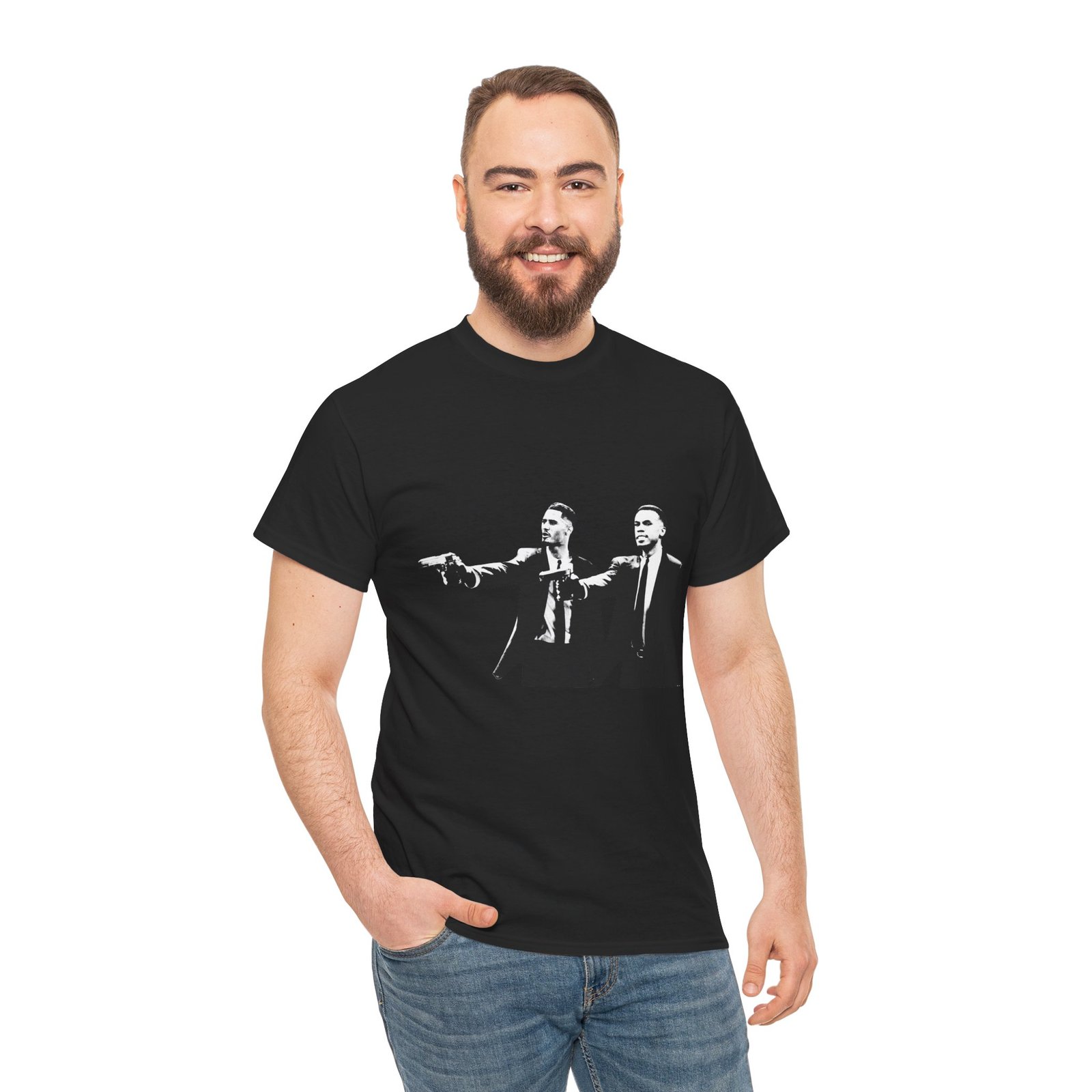 William Saliba and Gabriel Magalhães Pulp Fiction Style T-Shirt | Arsenal FC Shirt | The Gunners | Saliba arsenal |Unisex Heavy Cotton Tee - Image 7