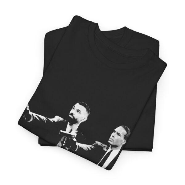 Mo Salah & Virgil Pulp Fiction T-Shirt | Liverpool FC Fan Apparel | Funny Football Tee | Gift for Reds Supporters Unisex - Image 6