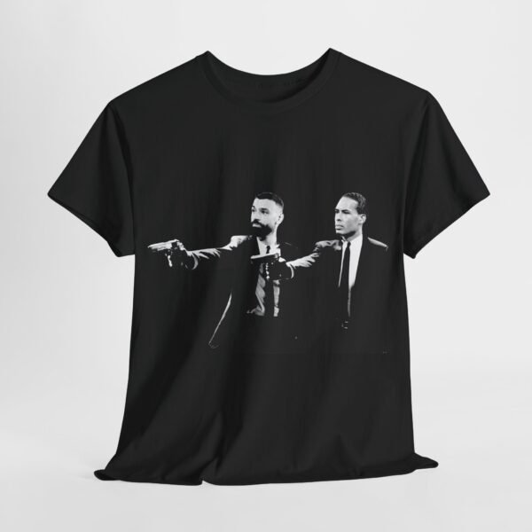 Mo Salah & Virgil Pulp Fiction T-Shirt | Liverpool FC Fan Apparel | Funny Football Tee | Gift for Reds Supporters Unisex - Image 5