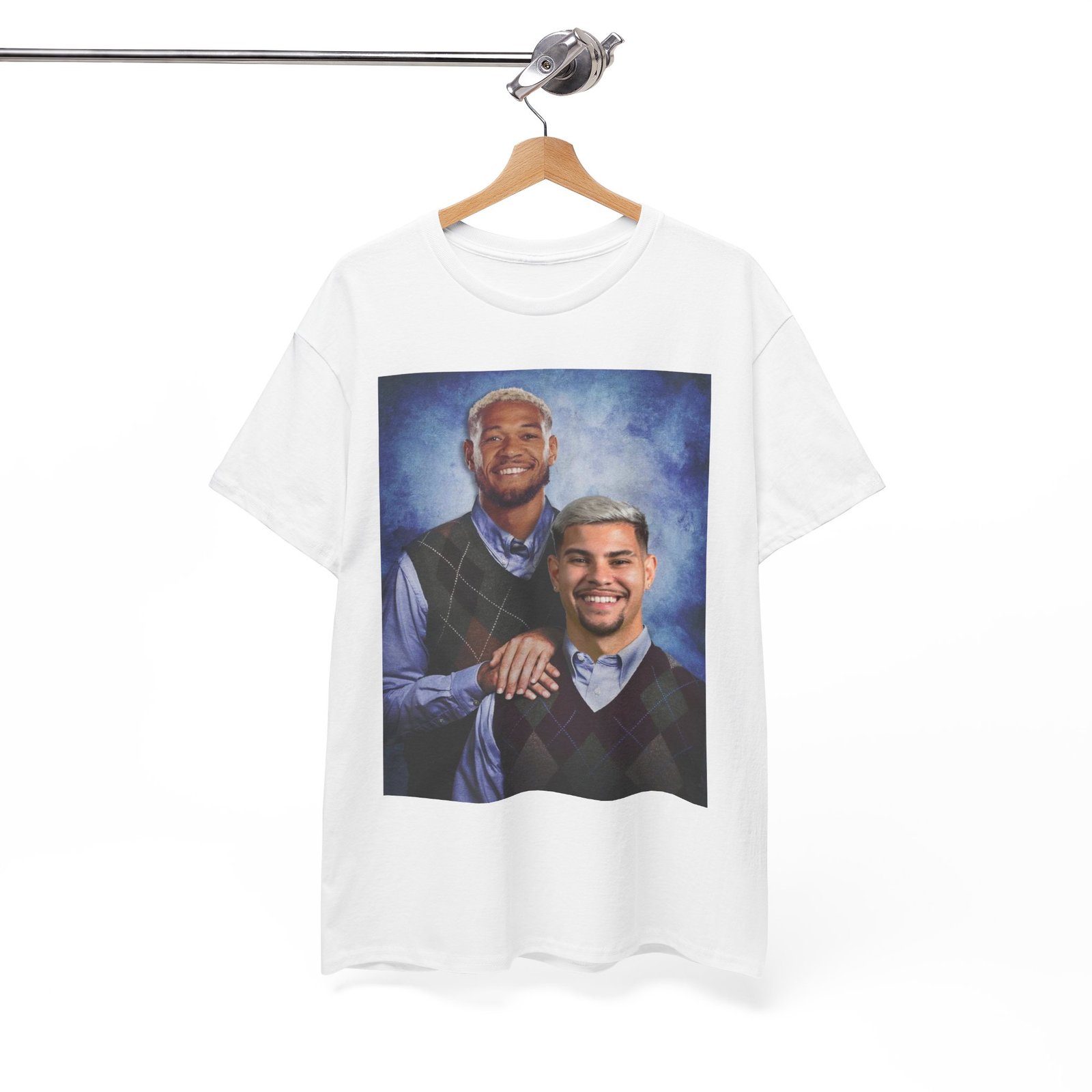 Joelinton & Bruno Guimarães Step Brothers T-Shirt | Newcastle United Fan Apparel | Funny Magpies | Newcastle Gift Unisex Heavy Cotton Tee - Image 9