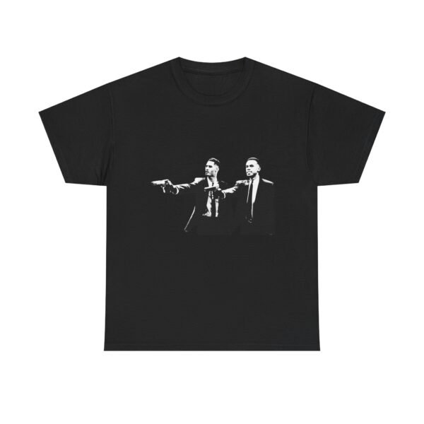 William Saliba and Gabriel Magalhães Pulp Fiction Style T-Shirt |  Arsenal FC Shirt | The Gunners | Saliba arsenal |Unisex Heavy Cotton Tee - Image 2