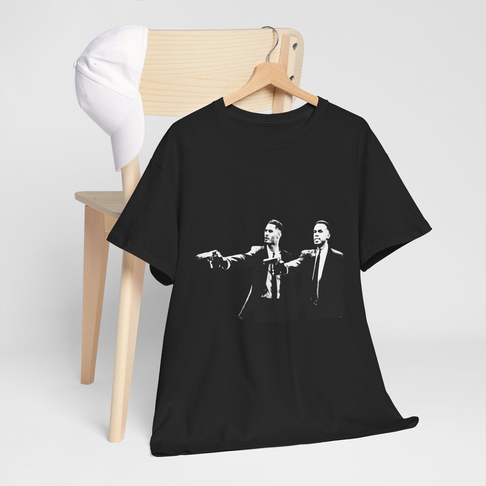William Saliba and Gabriel Magalhães Pulp Fiction Style T-Shirt | Arsenal FC Shirt | The Gunners | Saliba arsenal |Unisex Heavy Cotton Tee - Image 6
