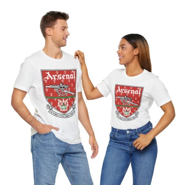 Arsenal Vintage Logo Sweatshirt | Retro Arsenal FC Shirt | Classic Gunners | Gift for Football Supporters Unisex Jersey Short Sleeve Tee - Image 10