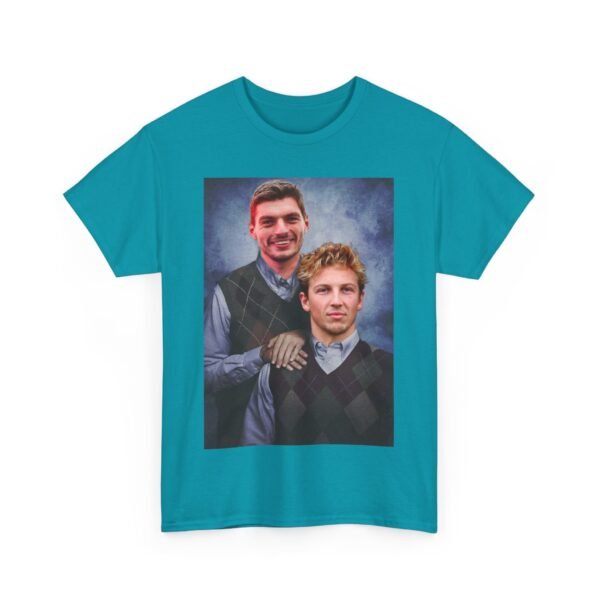 Max Verstappen & Liam Lawson Step Brothers T-Shirt | Red Bull Racing Duo | Funny F1 Fan Tee | Formula 1 Gift Funny Unisex Heavy Cotton Tee - Image 38