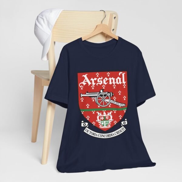 Arsenal Vintage Logo Sweatshirt | Retro Arsenal FC Shirt | Classic Gunners | Gift for Football Supporters Unisex Jersey Short Sleeve Tee - Image 7