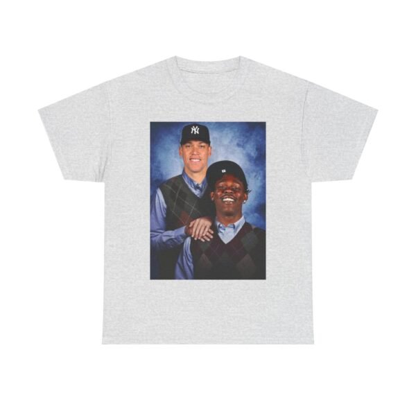 Jazz Chisholm & Aaron Judge Step Brothers T-Shirt | New York Yankees and Marlins Fan Shirt | Funny Baseball Duo Tee | MLB Gift Shirt - Image 11