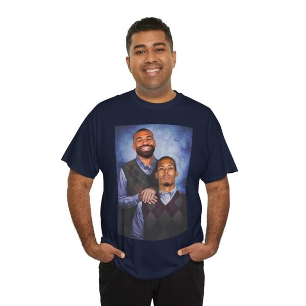 Mohamed Salah & Virgil van Dijk Step Brothers T-Shirt | Liverpool Vintage Jersey Shirt | Anfield Football Duo | Soccer Fan Gift - Image 3