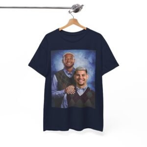 Joelinton & Bruno Guimarães Step Brothers T-Shirt | Newcastle United Fan Apparel | Funny Magpies | Newcastle Gift  Unisex Heavy Cotton Tee