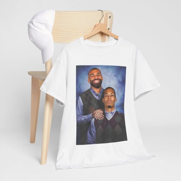 Mohamed Salah & Virgil van Dijk Step Brothers T-Shirt | Liverpool Vintage Jersey Shirt | Anfield Football Duo | Soccer Fan Gift - Image 6