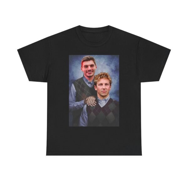 Max Verstappen & Liam Lawson Step Brothers T-Shirt | Red Bull Racing Duo | Funny F1 Fan Tee | Formula 1 Gift Funny Unisex Heavy Cotton Tee - Image 16