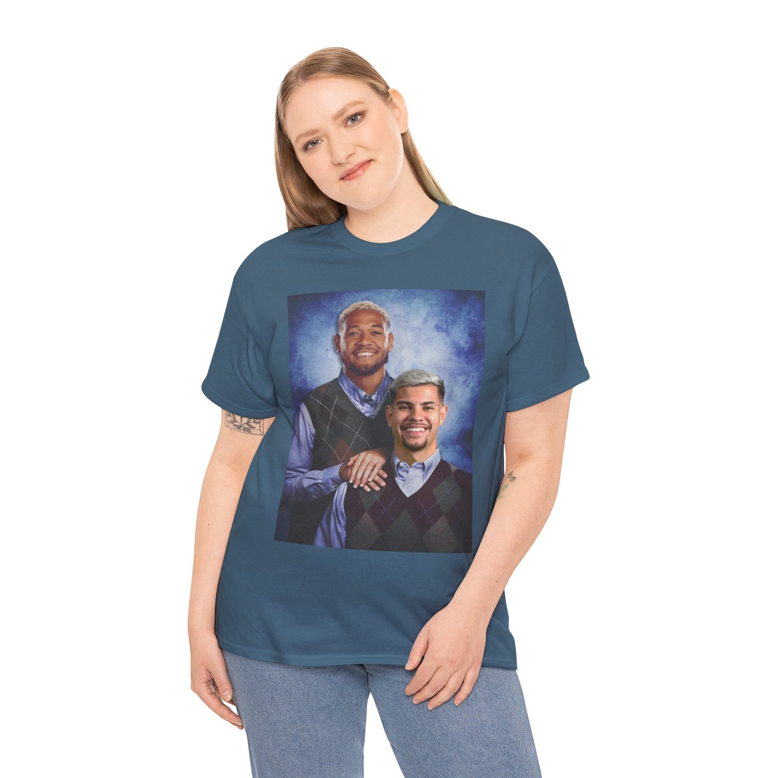 Joelinton & Bruno Guimarães Step Brothers T-Shirt | Newcastle United Fan Apparel | Funny Magpies | Newcastle Gift Unisex Heavy Cotton Tee - Image 36