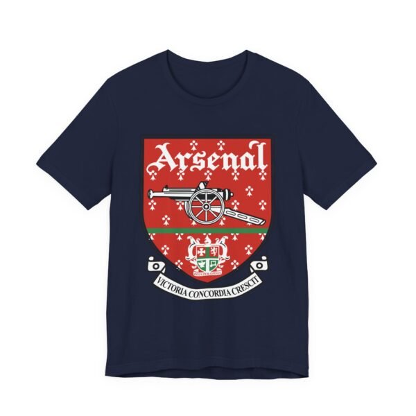 Arsenal Vintage Logo Sweatshirt | Retro Arsenal FC Shirt | Classic Gunners | Gift for Football Supporters Unisex Jersey Short Sleeve Tee - Image 4