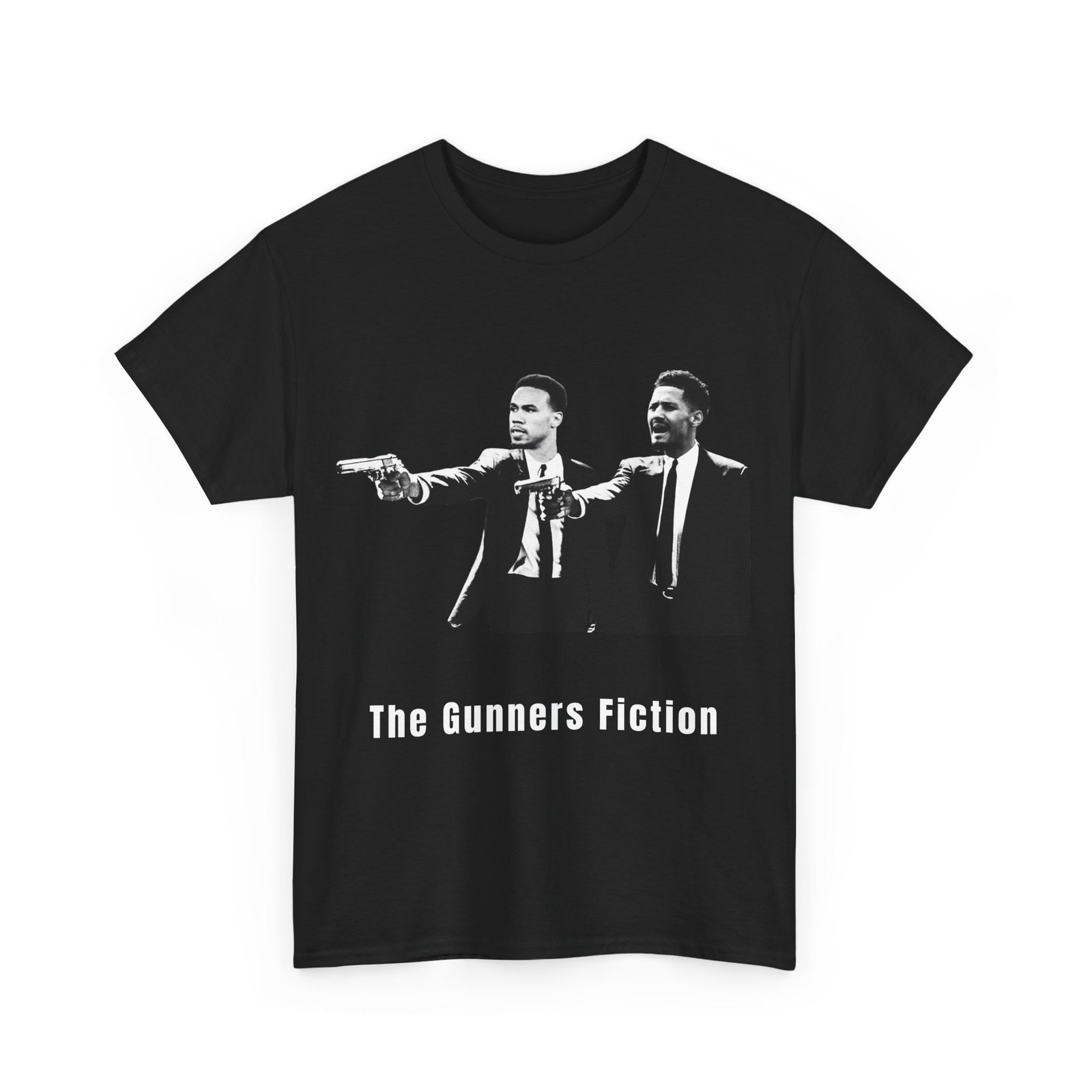 William Saliba and Gabriel Magalhães Shirt | Arsenal FC Shirt | The Gunners | Saliba arsenal Unisex Heavy Cotton Tee, pulp fiction style - Image 3