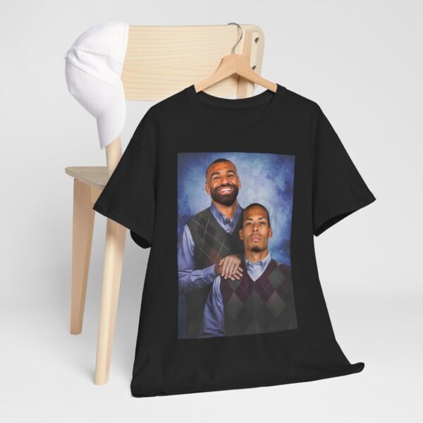 Mohamed Salah & Virgil van Dijk Step Brothers T-Shirt | Liverpool Vintage Jersey Shirt | Anfield Football Duo | Soccer Fan Gift - Image 9