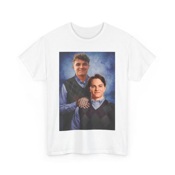 Lando Norris & Oscar Piastri Step Brothers T-Shirt | McLaren F1 Duo | Funny Racing Fan Tee | Formula 1 Gift Funny Unisex Heavy Cotton - Image 7