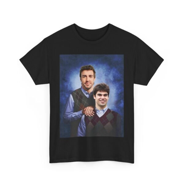 Fernando & Lance Step Brothers T-Shirt | Aston Racing Duo | Funny F1 Fan Tee | Formula Gift Unisex Heavy Cotton Tee - Image 5