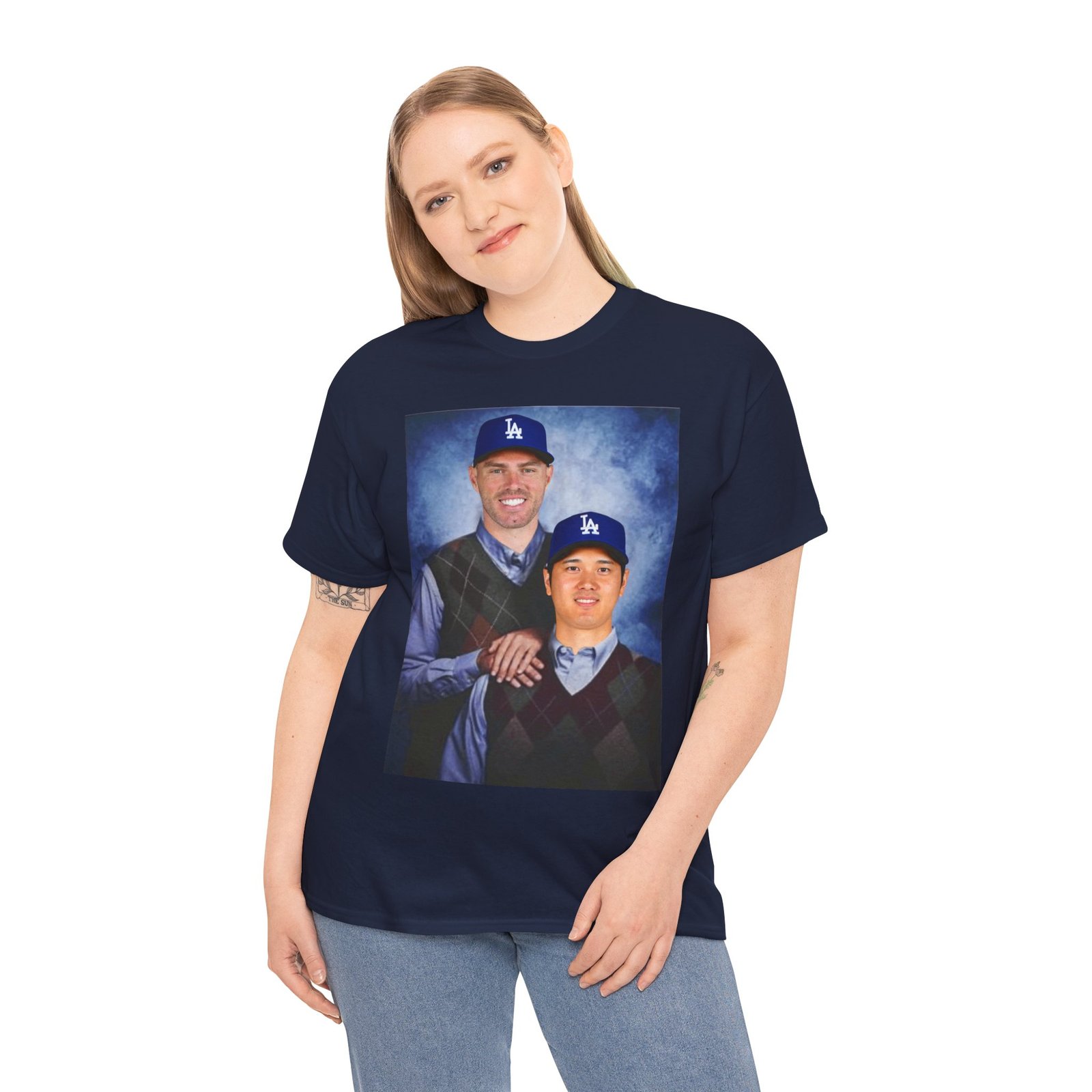 Freddie Freeman & Shohei Ohtani Step Brothers T-Shirt | LA Dodgers Baseball Tee | Funny MLB Duo Shirt | Dodgers Fan Gift Shirt - Image 6