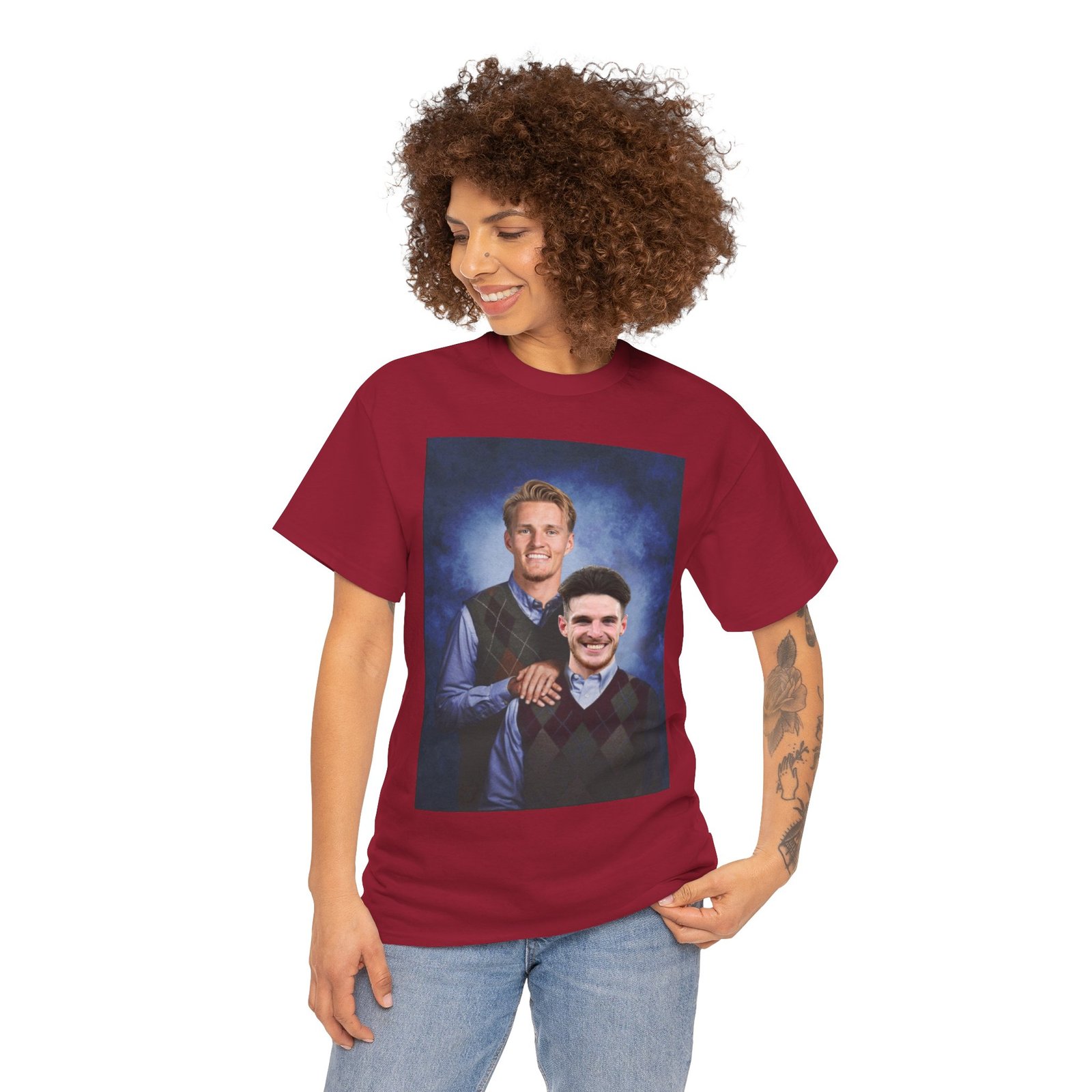 Declan Rice & Odegaard Step Brothers T-Shirt | Arsenal Football Duo Tee | Funny Gunners Fan Gift | Arsenal Merch Funny Unisex Heavy Cotton - Image 35