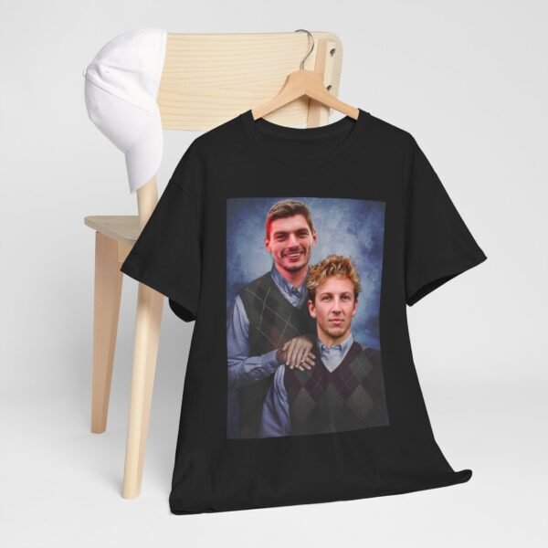 Max Verstappen & Liam Lawson Step Brothers T-Shirt | Red Bull Racing Duo | Funny F1 Fan Tee | Formula 1 Gift Funny Unisex Heavy Cotton Tee - Image 20
