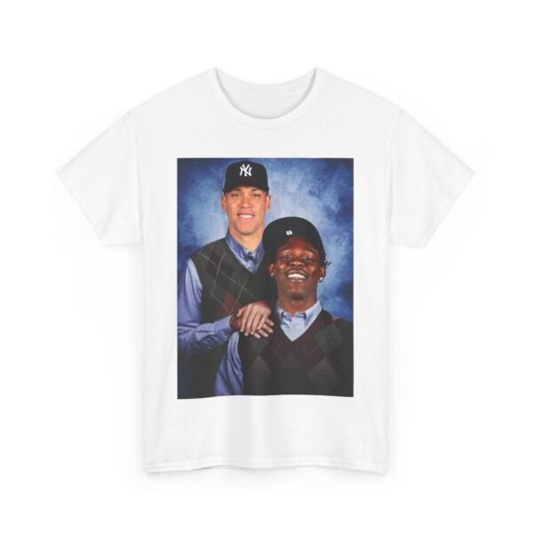 Jazz Chisholm & Aaron Judge Step Brothers T-Shirt | New York Yankees and Marlins Fan Shirt | Funny Baseball Duo Tee | MLB Gift Shirt - Image 8