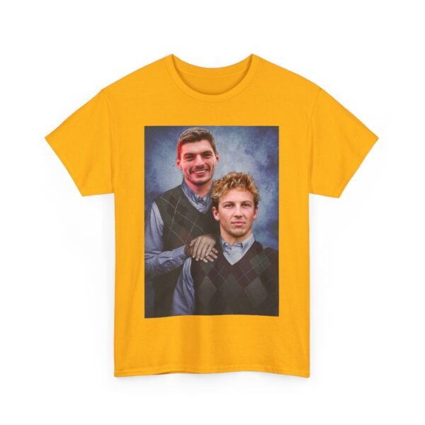 Max Verstappen & Liam Lawson Step Brothers T-Shirt | Red Bull Racing Duo | Funny F1 Fan Tee | Formula 1 Gift Funny Unisex Heavy Cotton Tee - Image 28