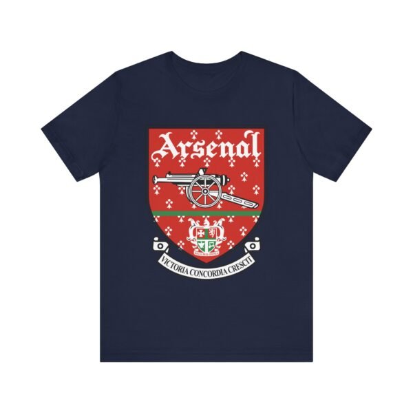 Arsenal Vintage Logo Sweatshirt | Retro Arsenal FC Shirt | Classic Gunners | Gift for Football Supporters Unisex Jersey Short Sleeve Tee - Image 2