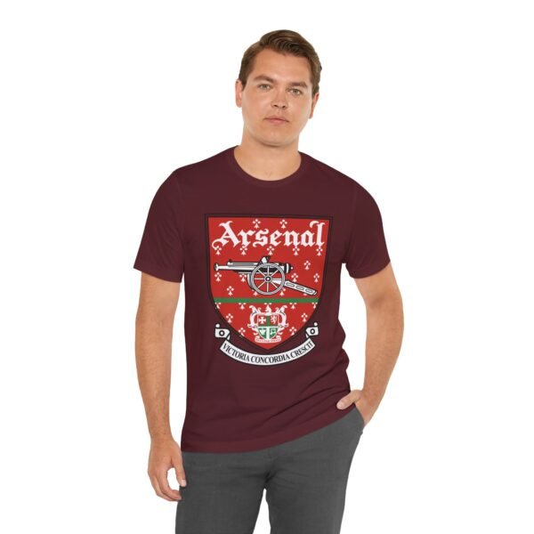 Arsenal Vintage Logo Sweatshirt | Retro Arsenal FC Shirt | Classic Gunners | Gift for Football Supporters Unisex Jersey Short Sleeve Tee - Image 20