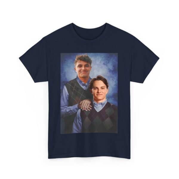 Lando Norris & Oscar Piastri Step Brothers T-Shirt | McLaren F1 Duo | Funny Racing Fan Tee | Formula 1 Gift Funny Unisex Heavy Cotton - Image 4